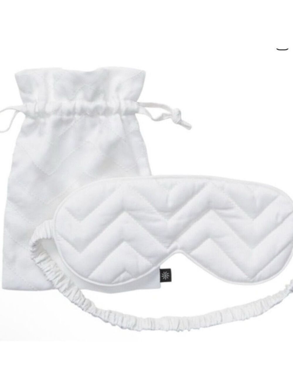 Athleta White Sleep Mask with Pouch NWT NIB